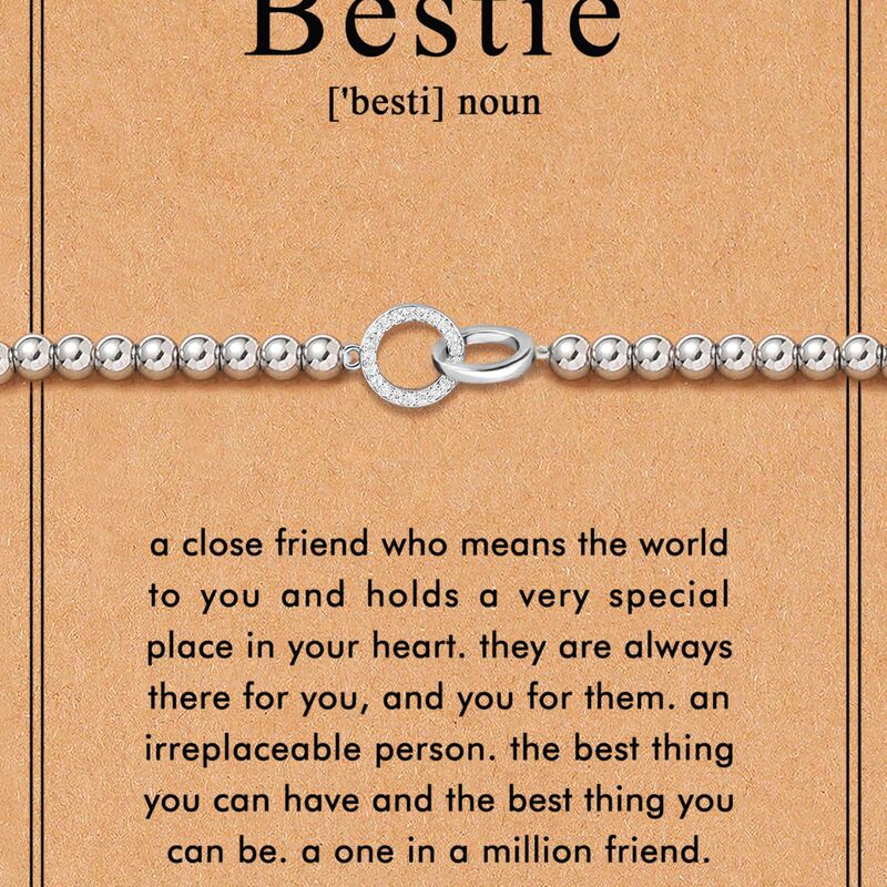 Amazon Foreign Trade New Stainless Steel Double Ring Cross Beaded Bracelet Kitten Dragonfly Bracelet Women's Simple Stylish