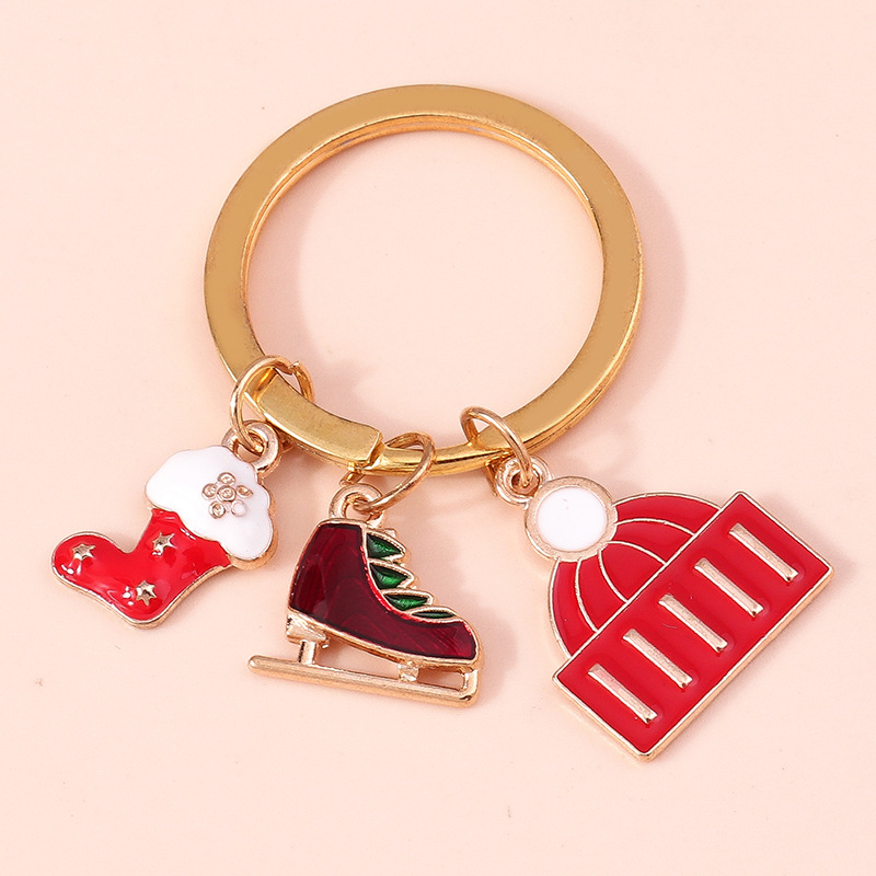 2023 nuevo llavero de Navidad llavero Santa Claus árbol de Navidad Bell guantes accesorios adornos colgantes