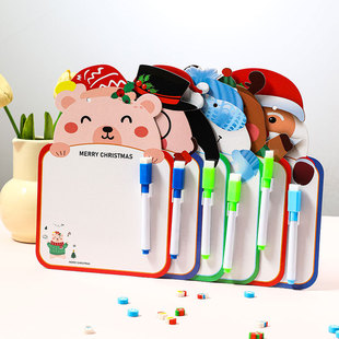 Christmas gift kindergarten early education double-sided writing graffiti drawing board erasable drawing board DIY writing board for primary school students