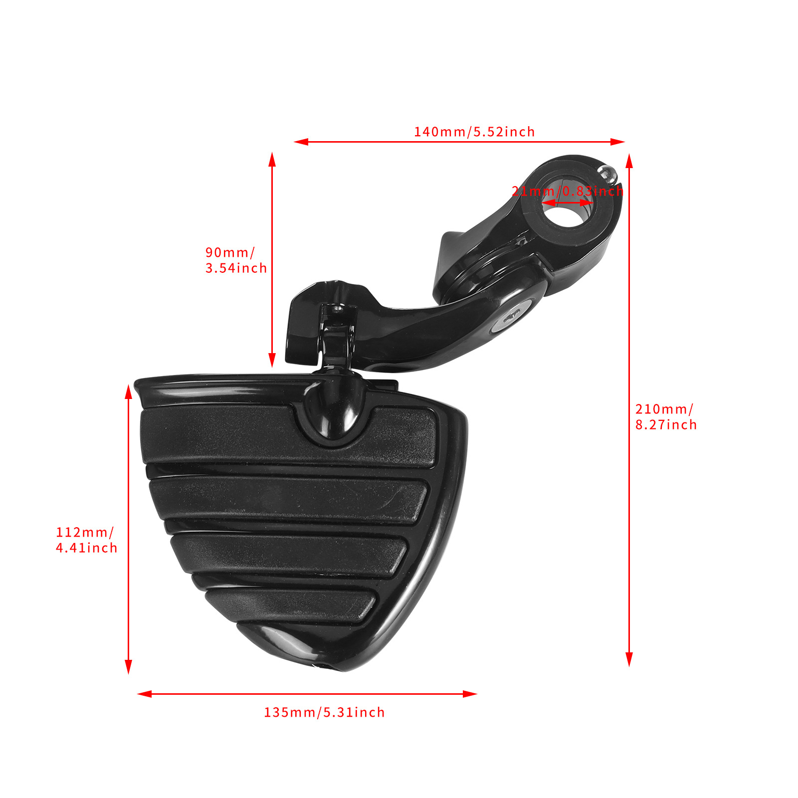 Motorcycle Footrest Bracket Set Short Version Harley Road King Street Glide Aluminum Alloy Leisure Footrest Modification Parts