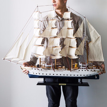 GJU8一帆风顺帆船模型摆件电视柜客厅家居装饰品海盗船酒柜办公室