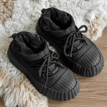 2025冬季新款加绒加厚大头保暖雪地靴男厚底休闲短靴百搭面包鞋