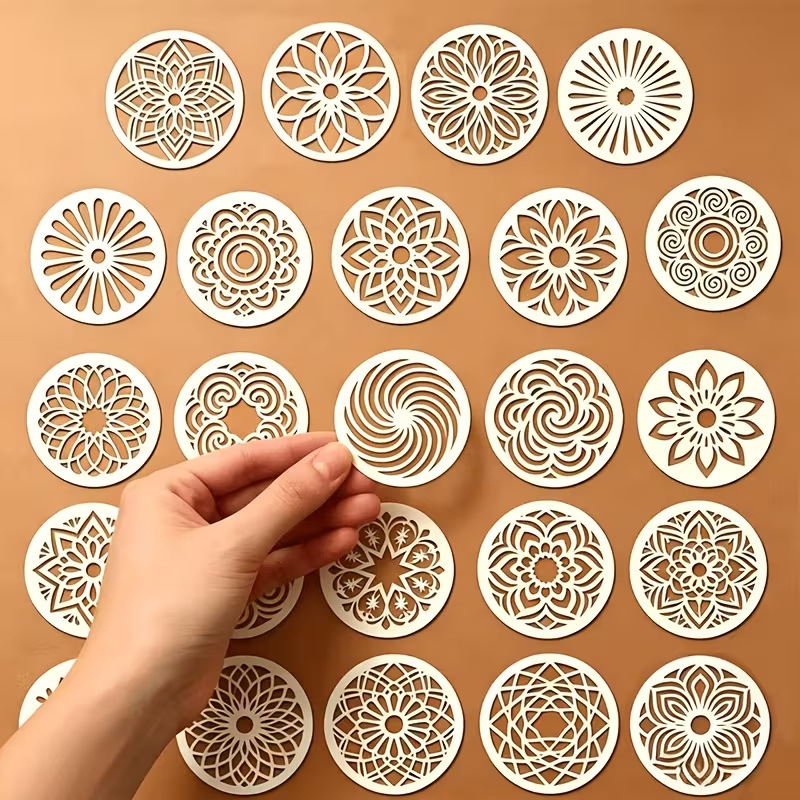 24pcs Mandala PET Painting Stencils Wooden Wall Fabric Stone Painting Home Decor Art DIY Handcraft 24pcs Mandala PET Painting Stencils Wooden Wall Fabric Stone Painting Home Decor Art DIY Handcraft
