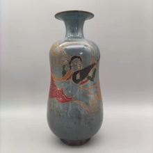 古物宋钧窑人物瓶古董古玩瓷器旧货老物件收藏包老保真老货摆