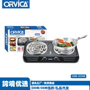 ORVICA Cross-border Double-head Electric Ceramic Stove Small Household Appliances Multi-functional Cooking Coffee Stove Household Small Electric Stove