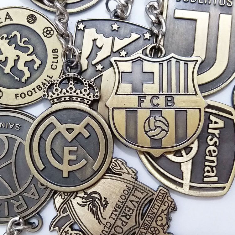 Real Madrid Ac Milan Chelsea Roma Riyadh Victory Inter Milan Paris Football Accessories Keychain Small Pendant