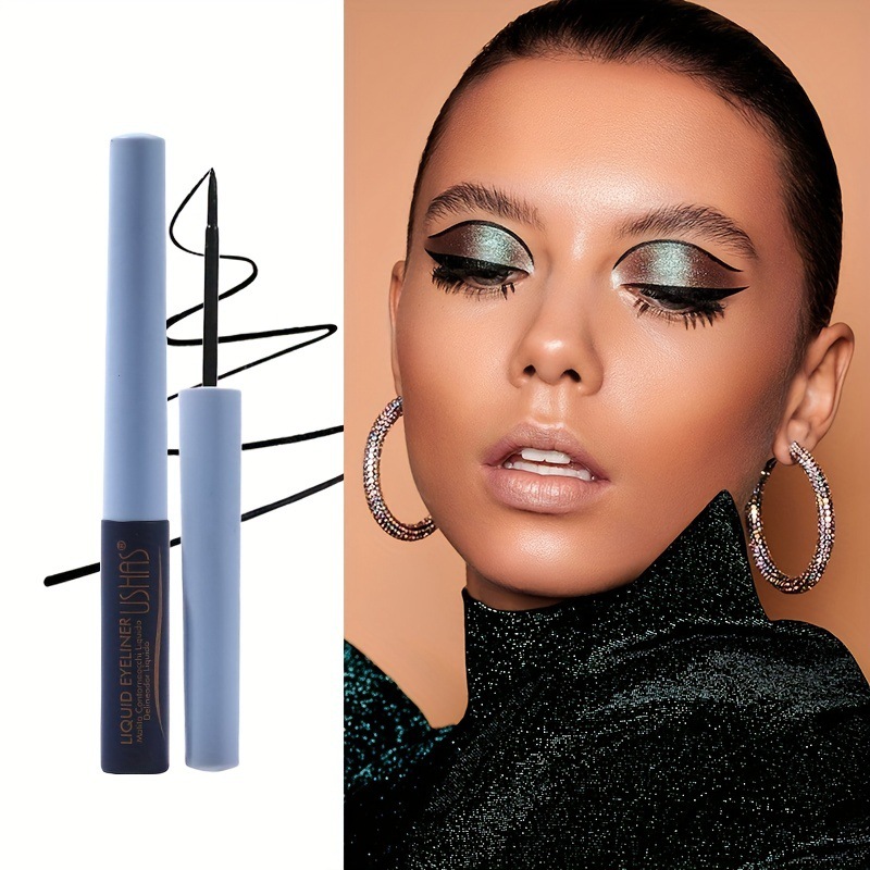 USHAS punto transfronterizo color caliente delineador de ojos líquido sombra de ojos maquillaje de ojos lentejuelas Europa y América no se mancha, resistente al agua y reparación duradera