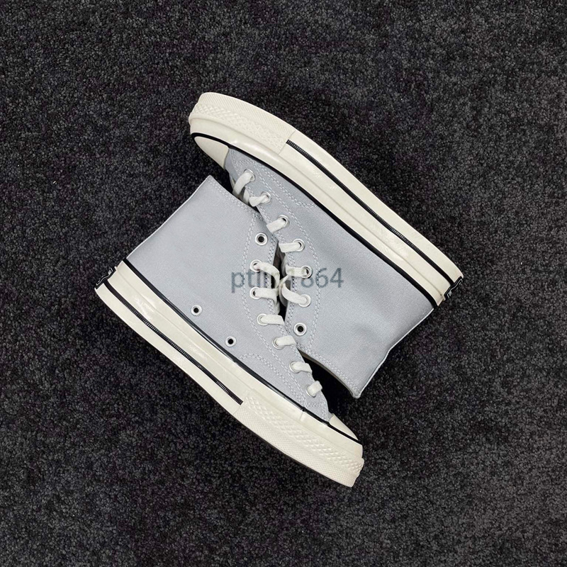 Auténticos zapatos de hombre Meiqi Converse aj 1970s zapatos de mujer zapatos de lona zapatos altos cremosos azules vulcanizados originales puros image 23