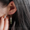Earrings white jade, simple and elegant design, gradient