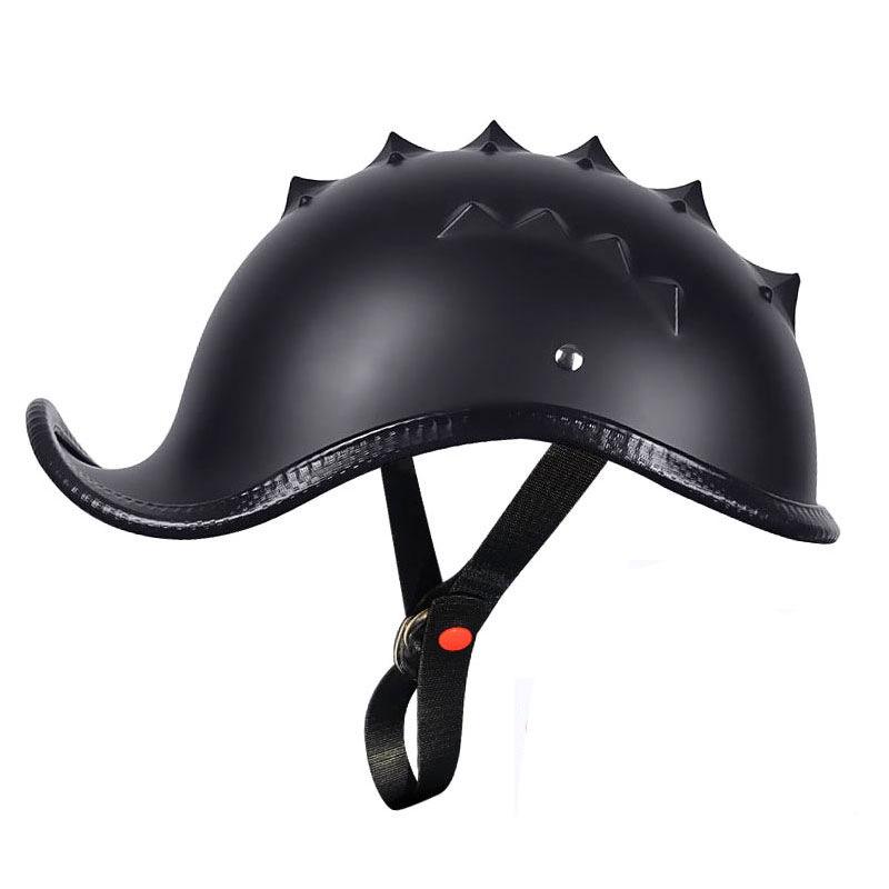 Motocicleta batería coche casco hombres y mujeres Harley Scoop casco medio casco retro motocicleta casco eléctrico coche personalidad portátil