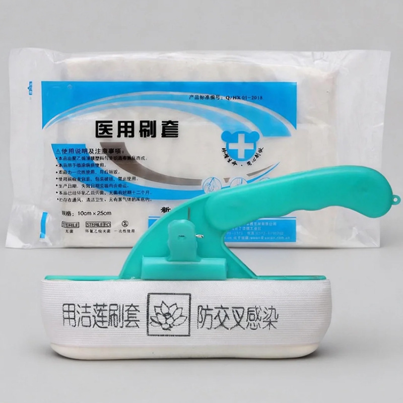扫床刷含消毒液扫床套刷套清洁无纺布医用病床扫床巾医院专用刷子