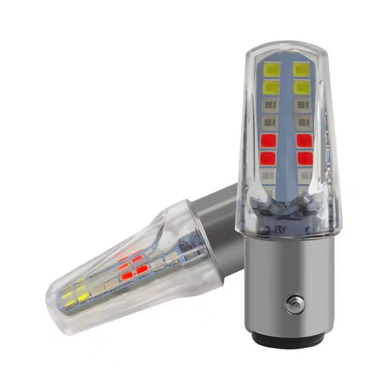 Автомобиль мотоцикл светодиодные стоп-сигналы вспышка 1157 2835 32SMD RGB проточной воды поток цветной задний свет