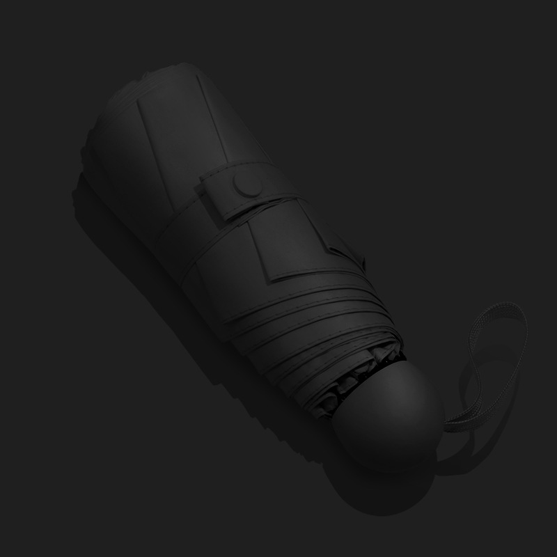 Paraguas a prueba de sol para mujer paraguas a prueba de sol a prueba de rayos UV de doble uso de cinco veces mini pequeño paraguas portátil plegable cápsula