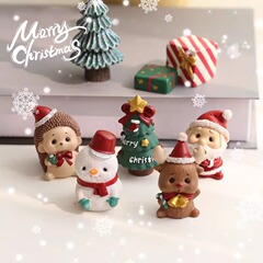 クリスマスオーナメント、雰囲気のある小さなギフト、オフィスデスクデコレーション、クリスマスツリー、老人とヘラジカのギフト