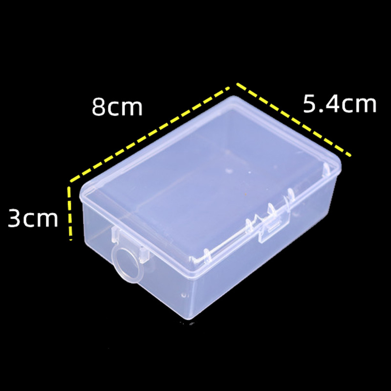 图钉塑料盒子PP透明文具整理收纳盒长方形零件盒首饰盒包装盒批发