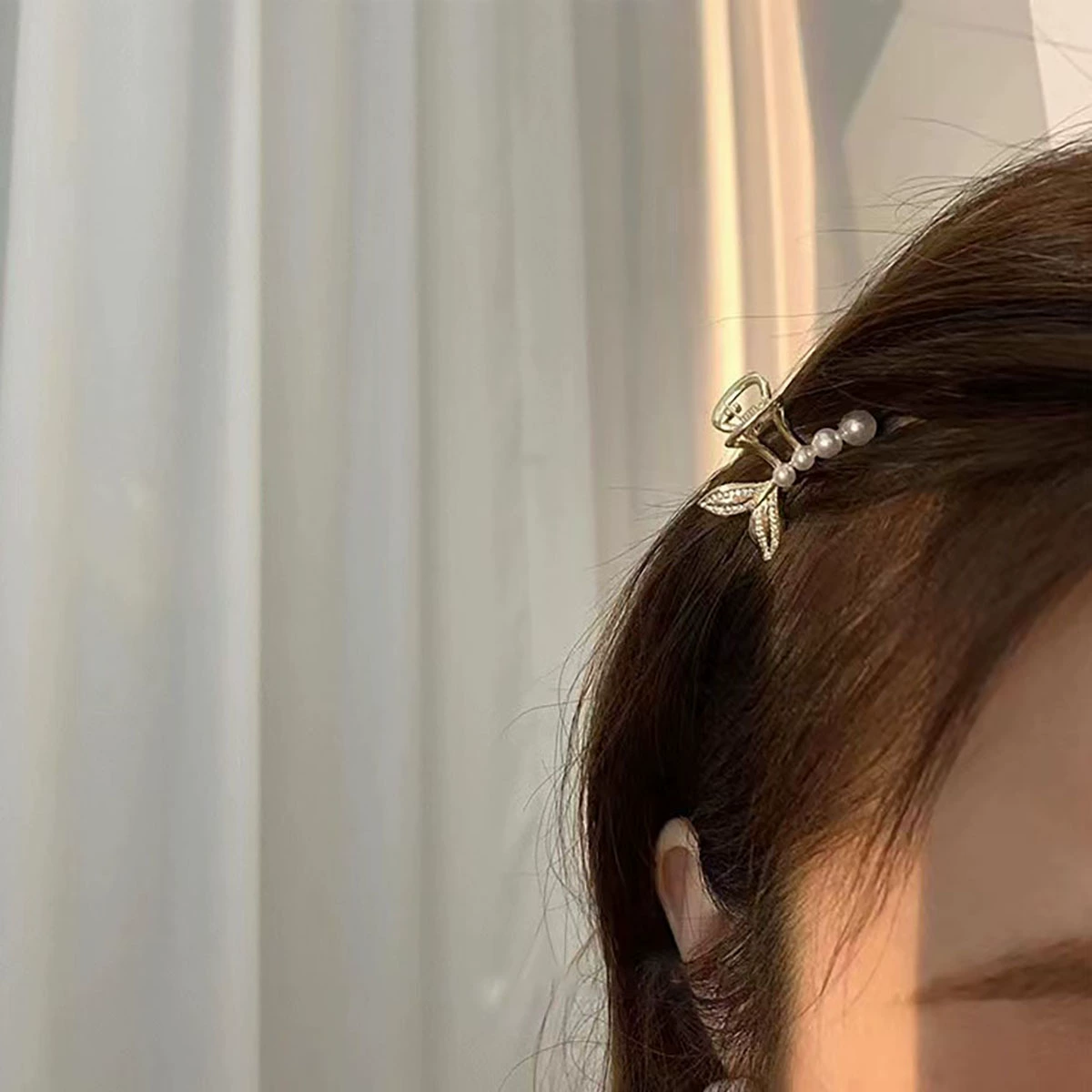 Крабовая булавка из жемчуга, маленькие bangs, изысканная заколка для волос, стиль высшее качество