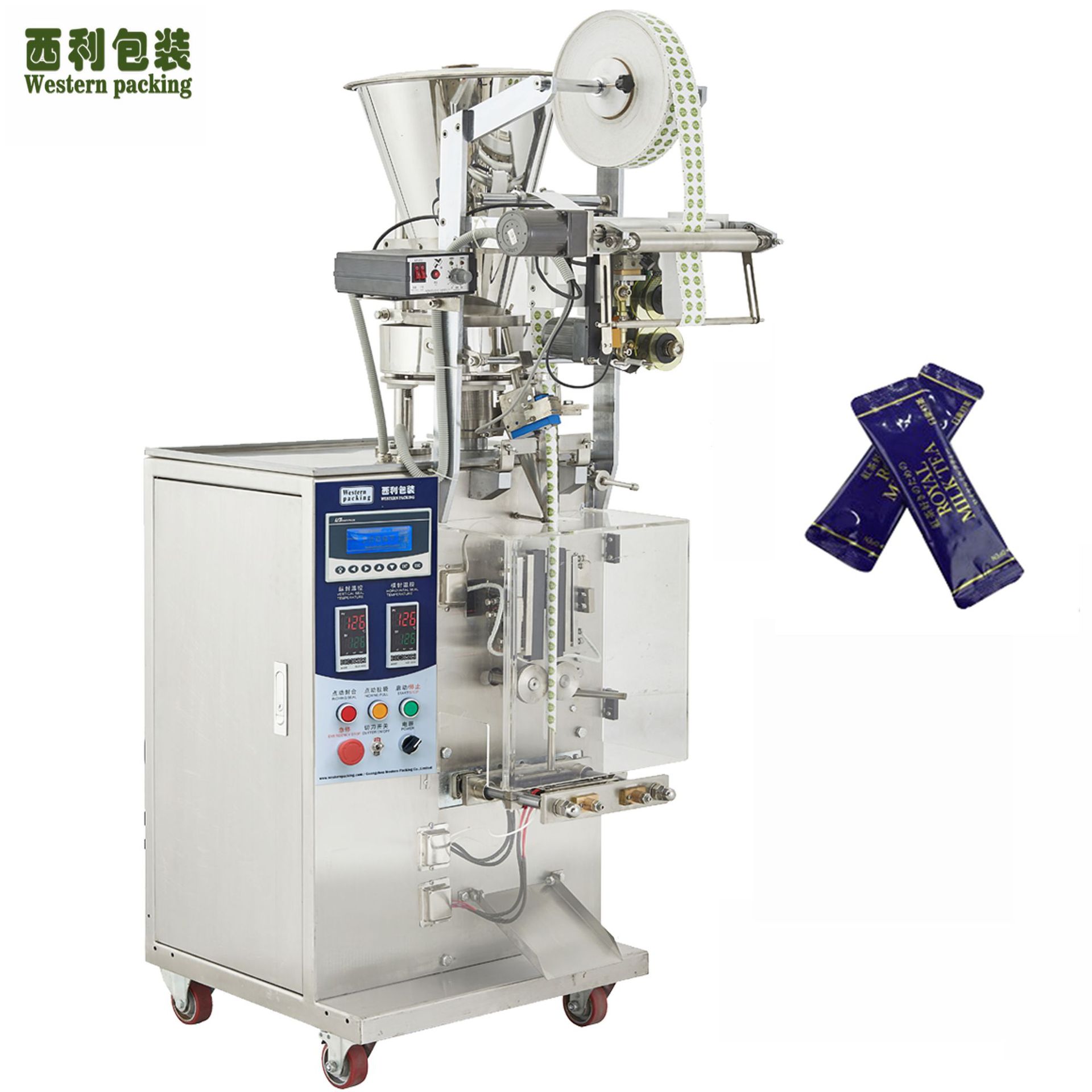 颗粒粉末全自动包装机分装机功能饮料粉末圆角异形袋包装设备