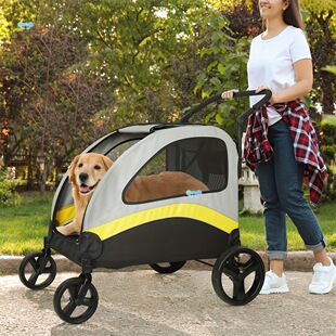 Foldable Extra Large 2 Dogs Pet Jogging Travel Carrier Cross-Border