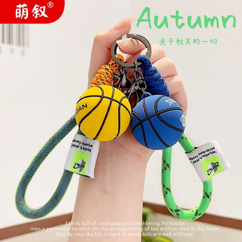 Creative Basketball Keychain Stereo Peripheral Sports Pendant Exquisite Car School Bag Key Pendant Cartoon Key Chain