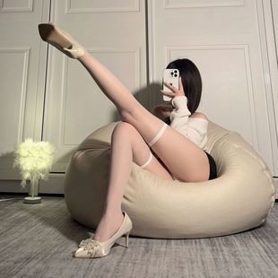 Jk Silk Stockings Basic Black Silk Knee-length Thigh Stockings High Barrel Sexy Transparent Ins Cute Pure Cute Summer