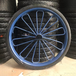 Solid Wheel for Wheelbarrow, Construction Site Handcart Wheel 26×2 1/2, Labor Cart, Flatbed Cart, Dump Cart, Leidezhug
