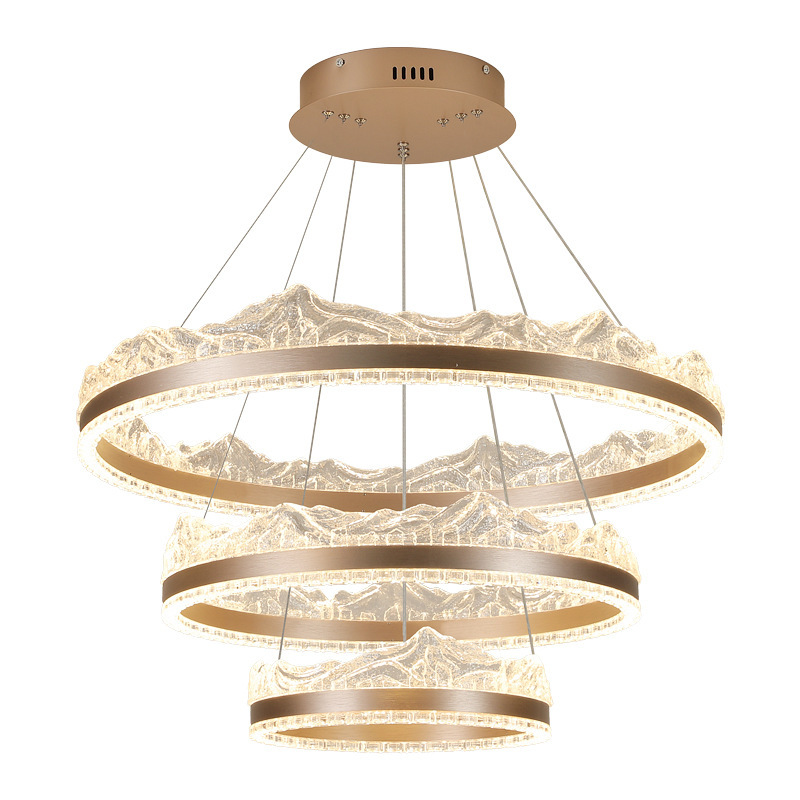 Acrílico simple sala de acrílico acrílico lámparas de casa villa lámparas de estilo completo lámpara de sala de estar principal comedor lámpara candelabro nuevo estilo