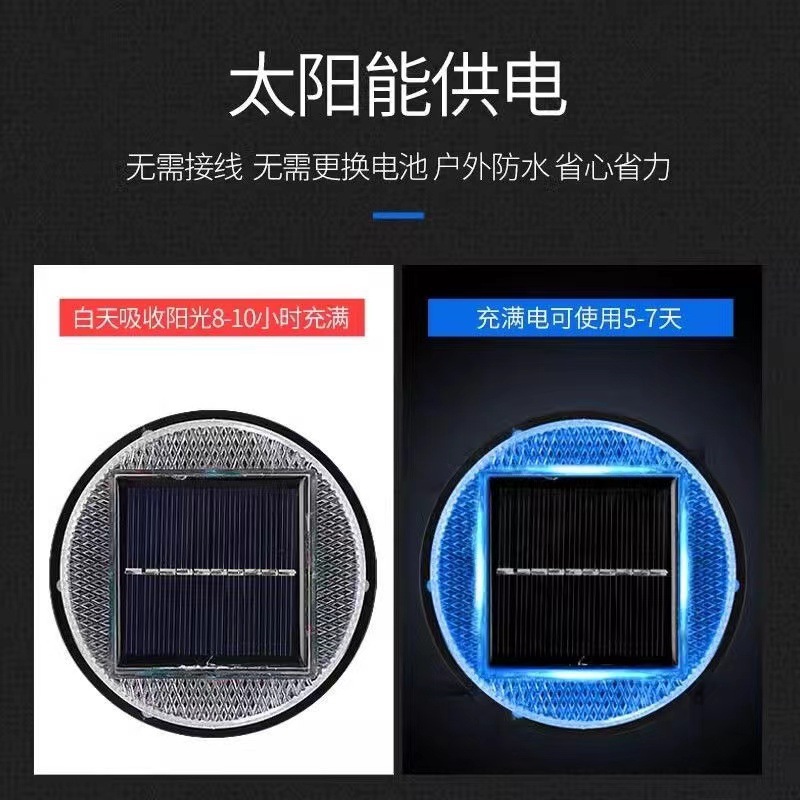 Vehicle-Mounted Solar Strobe Light, Strobe Signal Light, Flash Light, Waterproof Engineering Vehicle Roadblock, Night Warning Light, Emergency