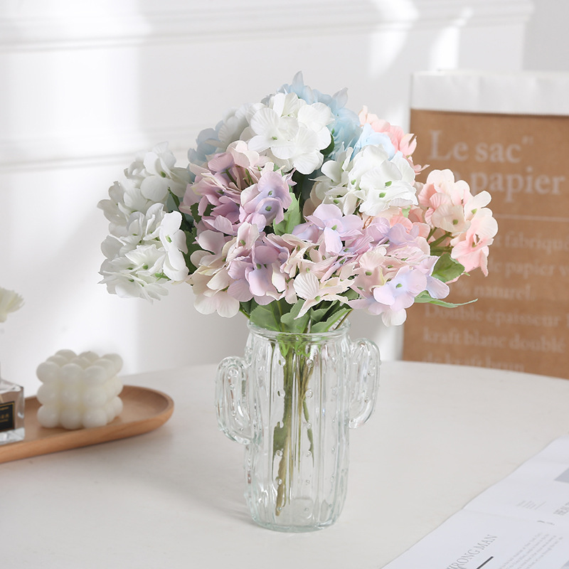 仿真繡球花 婚慶布置仿真花家居裝飾花牆攝影繡球假花廠家直供