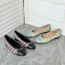 TB女鞋玛丽珍法式中跟羊皮浅口高跟鞋小香风圆通单鞋女粗跟小皮鞋