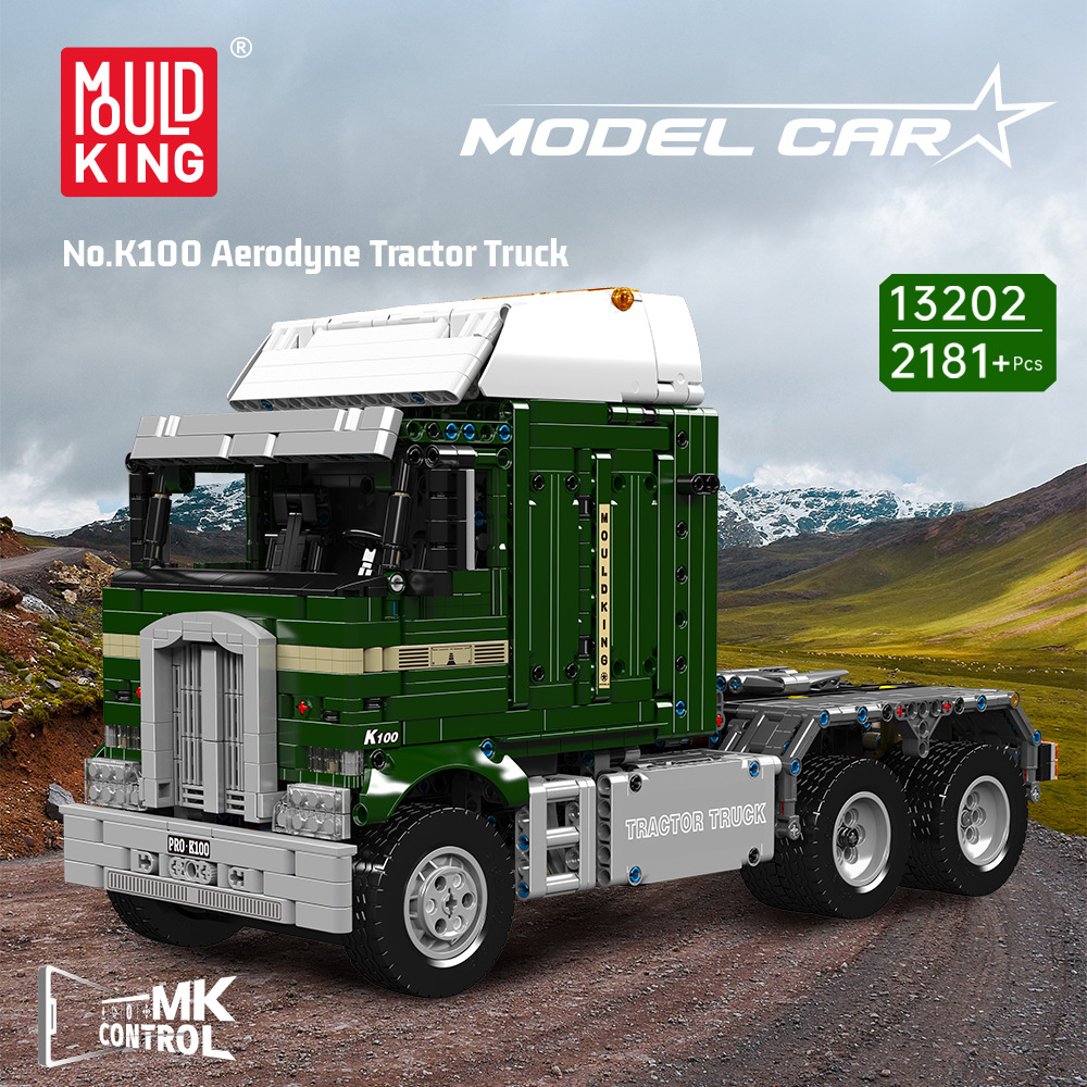 Yuxing coche modelo nuevo producto 13202 neumático K100 Aerodyne camión de cabeza plana control remoto eléctrico bloques de construcción juguetes