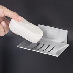 Dimensional stainless steel soap holder without drilling bathroom wall shower room drain soap holder soap tray