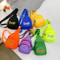 New Cute Kindergarten School Bag Korean Style Cartoon Children's Chest Bag Small Kids Nylon Pocket Money Backpack Snack Crossbody Bag