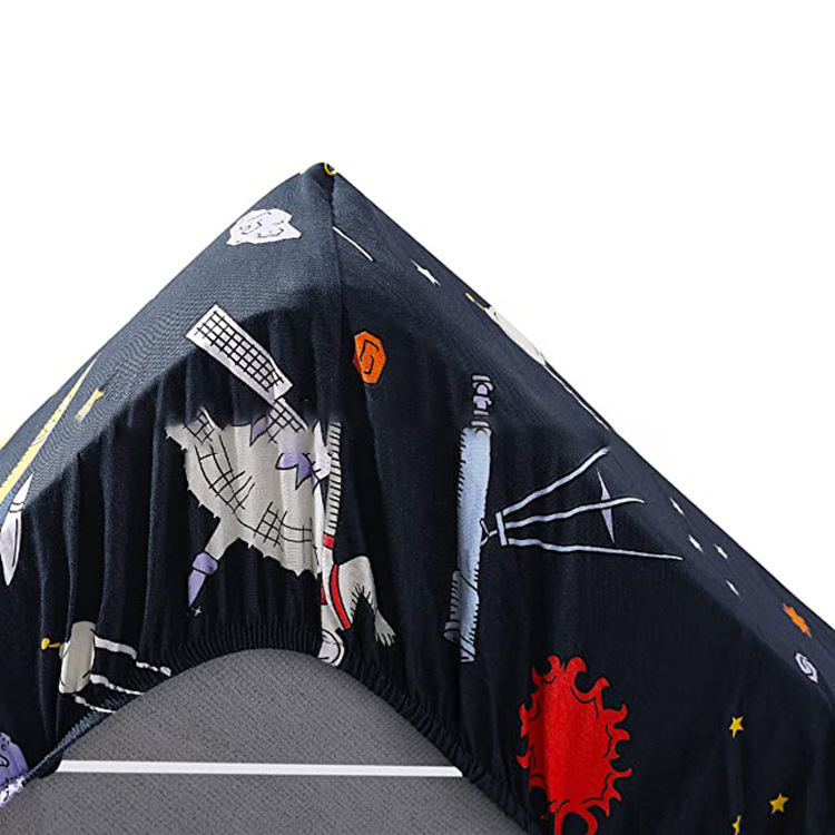 Suministro directo de fábrica de impresión de algodón sábana ajustable colcha colchón cubierta transfronteriza Amazon