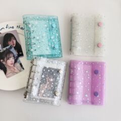 Insシンプルm 5バインダーアルバム透明レーザー星スター小カード収納帳三寸撮影得DIYカード帳