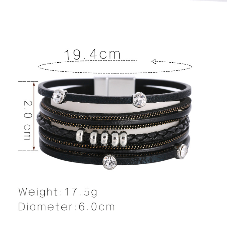 Pulsera De Cuero Geométrica Multicapa Bohemia Al Por Mayor display picture 25