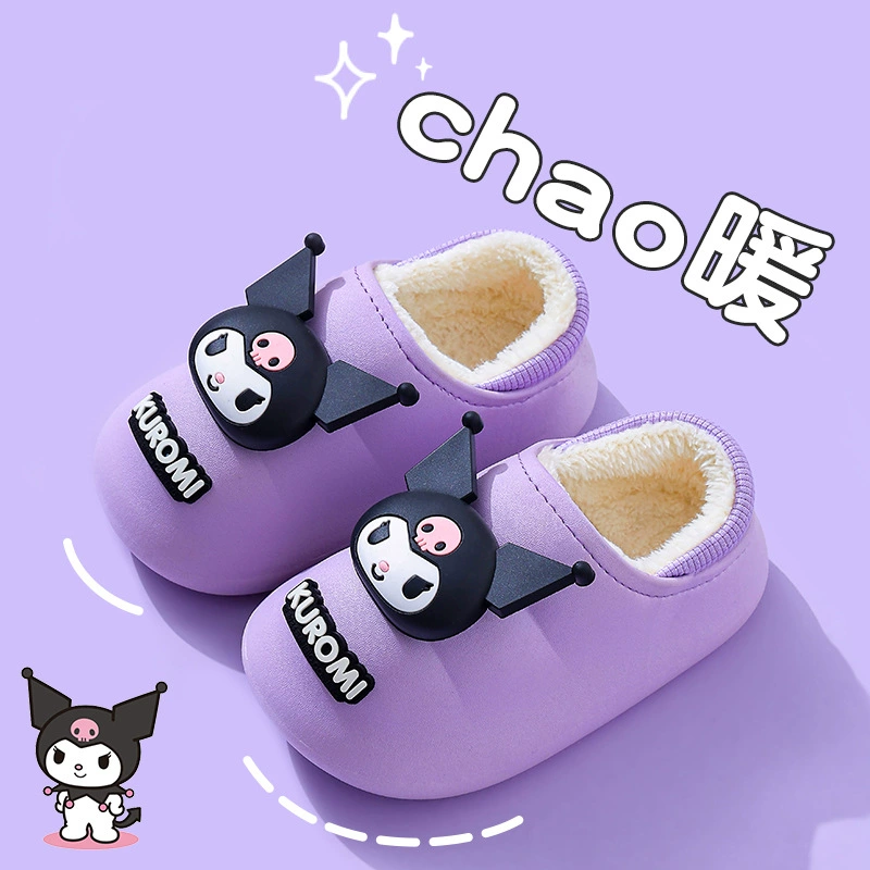 Sanrio Зимняя детская сумка и хлопчатобумажная обувь теплые и бархатные