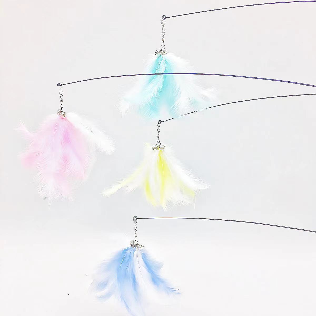 Xingzhi cat factory direct long rod sucker feather with bell cat to relieve boredom and bite resistance to tease cat artifact pet supplies