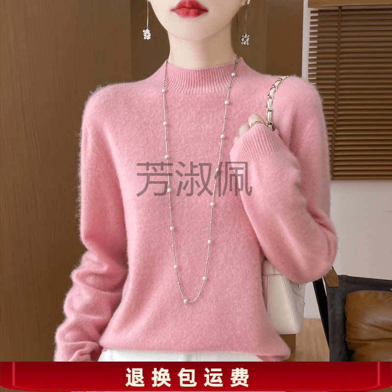 Woolen demi-season knitted cashmere sweater