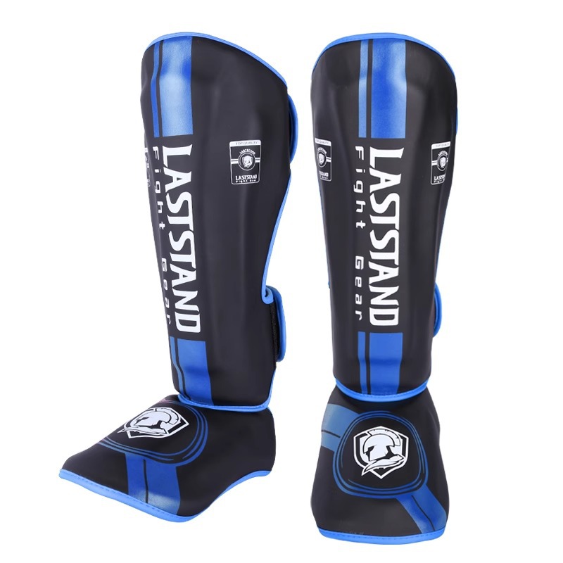 업그레이드 된 두꺼운 라텍스 다리 보호자 검은 색과 파란색