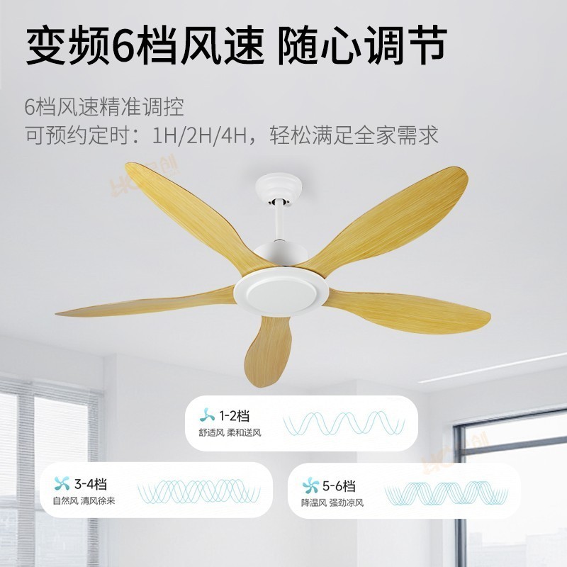 大风力吊扇餐厅静音工业变频智能遥控客厅家用复古无灯吊顶电风扇|undefined