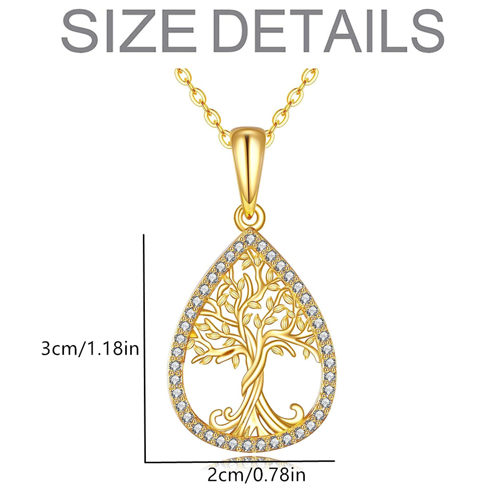 Nieuwe bestverkochte modehanger, eenvoudige uitgeholde levensboomketting, Moederdagcadeau_voghion.com