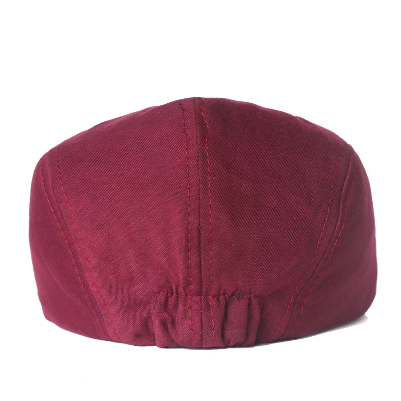 Unisex Solid color simple wool cap men and women's forward hat beret_voghion.com