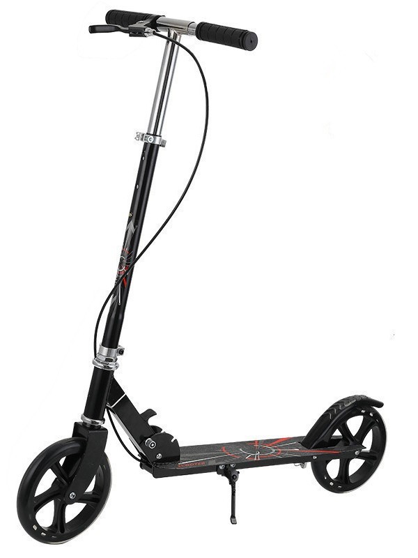Scooter para adultos, rueda grande, dos ruedas, dos ruedas, ciudad plegable, freno de mano para adultos, transporte
