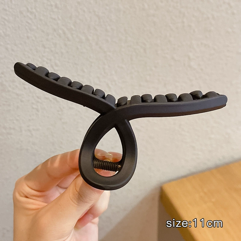 Крабья заколка для волос (hairgrip) акриловая большая булавка, жемчужные вставки, корейский стиль, лёгкая