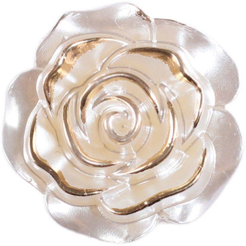 Perla grado borde dorado Borde de plata Rosa crema pegamento teléfono caso DIY material hecho a mano decoración creativa