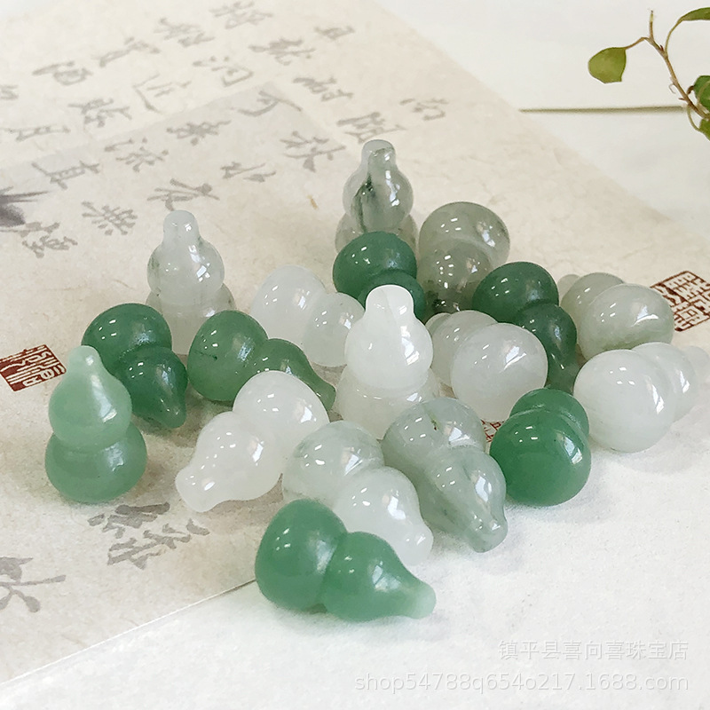 批发天然金丝玉天山翠葫芦挂件 东陵玉吊坠手工DIY手链项链配件|undefined
