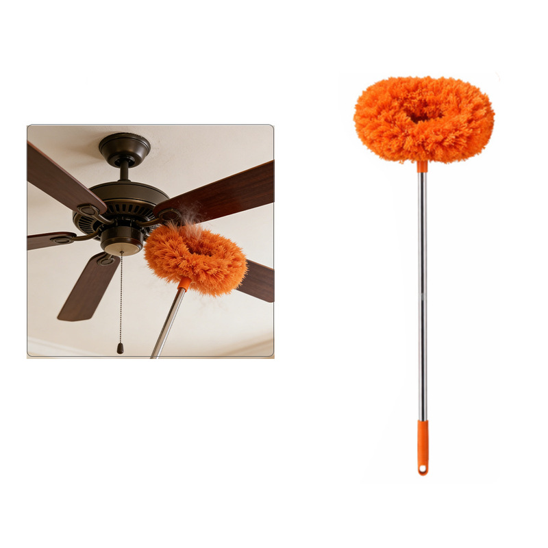 Ceiling Fan Cleaning Tool, Feather Duster for Dust Removal, Household Dust Cleaning Tool for High Ceilings, Fiber Duster