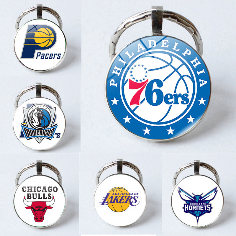 Nba Team Logo Lakers Warriors 76Ers Time Gem Alloy Embossed Keychain Key Pendant Nba Team Logo Lakers Warriors 76Ers Time Gem Alloy Embossed Keychain Key Pendant