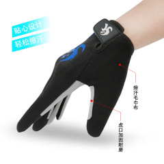New Outdoor Sports Cycling Gloves Touch Screen Breathable Anti-Slip Shock Absorbing Fitness Mountain Professional Bicycle Long Finger Gloves