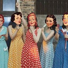 复古港风方领蝴蝶结格子收腰显瘦A字裙伴娘演出连衣裙dress波点裙